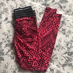 Neon Aztec leggings